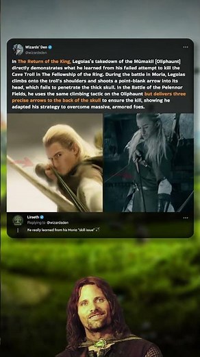 How Legolas Learned to Kill Giants 🏹🐘 #LordOfTheRings #Legolas