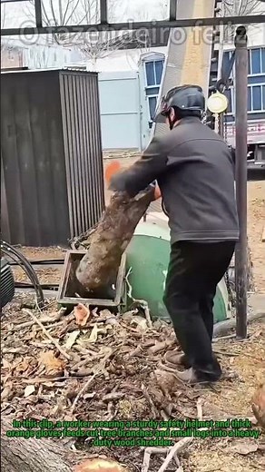 Turning Logs into Mushroom Feed! 🍄 Wood Shredder in Action #MushroomFarming