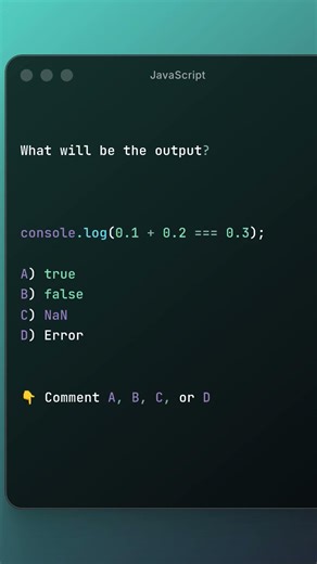 JavaScript Quiz | Guess the Output 🤔 #coding #javascriptquiz #brainstrom #correctcoding