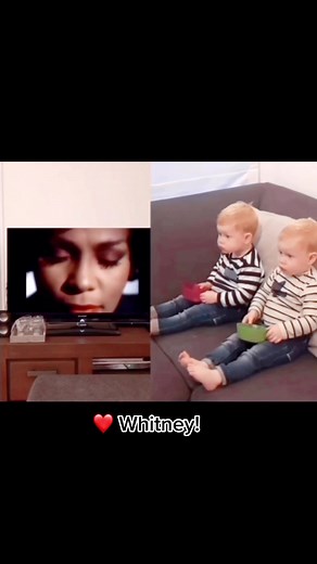 Twins Adorably Watching Whitney Houston Perform