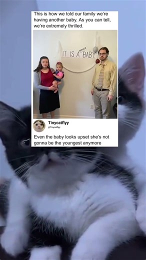 Even the baby looks upset she's not gonna be the youngest anymore