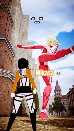 Female Titan vs Mikasa (Mink Mink) #attackontitan #aot #anime #vrchat #fyp