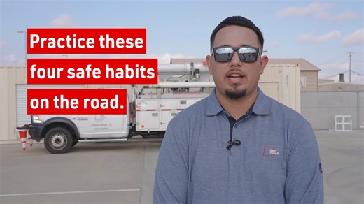 At AEP Texas, our lineworkers drive thousands of miles each month across South Texas in large utility bucket trucks to keep the lights on for our customers. In this February safety spotlight, Line Mechanic David Castillo shares defensive driving habits based on the Smith System practical techniques that help reduce risk and prevent accidents. These same safety principles can help anyone become a more aware and defensive driver: Aim high in steering Get the big picture Keep your eyes moving Leave