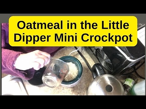 Oatmeal in the Little Dipper Mini Crockpot Slow Cooker