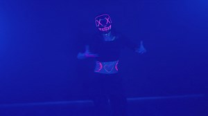 Girl dancing with party lights in front of the camera - Free Stock Video