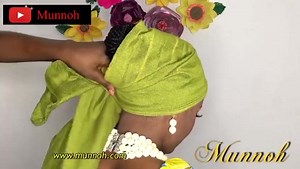 HOW TO TIE ROUND GELE USING SMALL ASO OKE. Want a more detailed version? Go 👉🏼 https://youtu.be/7s-UhzSCLnM | Munnoh