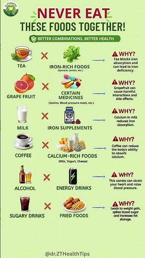 Never Eat These Foods Together! 6 Dangerous Food Combinations You Should Avoid | Dr. ZT Health Tips