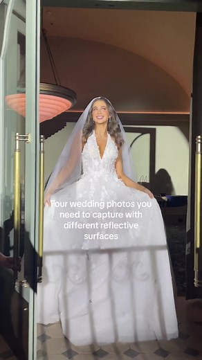 Four wedding photos you need to capture with different reflective surfaces 🤍 Photography by Inlighten Photography. Gown: Archilla by Le Lee Studio, exclusively available at Eternal Bridal ✨ #bridaltok #bridaltiktok #weddingtiktok #weddingtok #weddingveil #weddingveilshot #weddingveiltips #weddingveilideas #weddingphotographer #weddingphotography #weddingphotoideas #weddingphototips #weddingdressinspo #weddingdressphotos #weddingdressideas #weddingdressinspiration #pearlweddingdress #vneckweddin