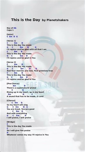 This is the day by Planetshakers #guitartutorial #lyrics #pianotutorial