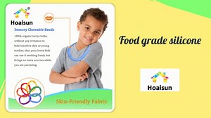 Hoaisun Chew Necklaces for Sensory Kids, Cloth Fabric Necklace Oral Toys for Boys Girls Alternative to Chewing, Terry Absorbent Chewy Toy Autism for ADHD SPD Fidgeting 6 Pack
