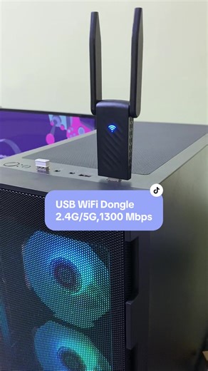 Upgrade Your PC/Laptop with USB 3.0 WiFi 5G Dongle - 1300 Mbps Speed!