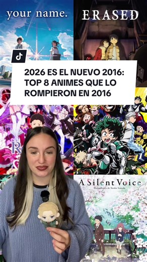 2026 es el nuevo 2016: Top 8 animes que lo rompieron en 2016 🙌🏻 #anime #otaku #bokunohero #animerecommendation #anime2016
