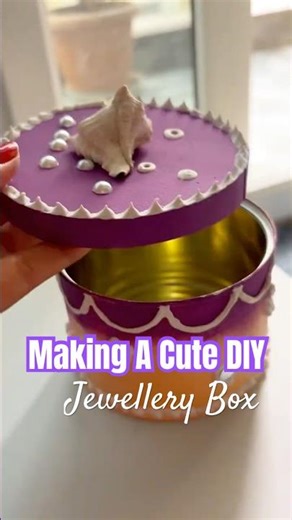 DIY Craft: Turning a Snack Box into a Cute Jewelry Box 📦 #diycrafts #upcycleideas #jewelryboxdiy