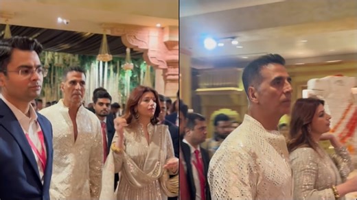 Watch: Akshay Kumar, Twinkle Khanna at Anant-Radhika's reception
