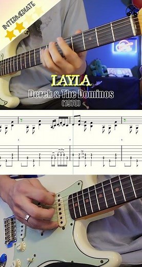 Layla part1 -Derek & The Dominos- guitar riff(+TAB) ‪@luka_r_guitarist‬