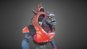 Space Lizard - 3D model by fxmelard (@fx)