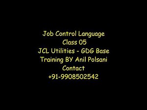 JCL Utility IDCAMS -GDG Base | Mainframe | New Batch Feb 11th 7.30am 2025| Anil Polsani | 9908502542