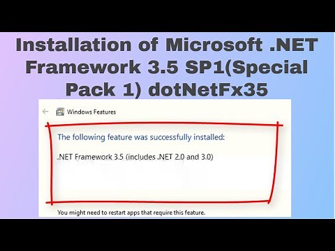 How to Install Microsoft .NET Framework 3.5 SP1 ( Special Pack 1) dotNetFx35 | Bharath Workspaces