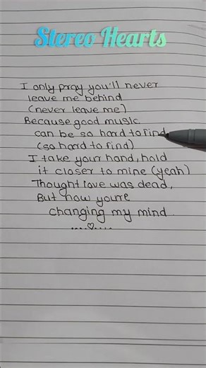 “This song isn’t music, it’s a mood 💭🎧”#viral #lyrics #handwriting Gym Class Heroes ft. Adam Levine