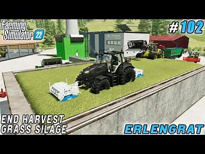 Covering grass silage, making silage bales, planting corn | Erlengrat Farm | FS 22 | Timelapse #102