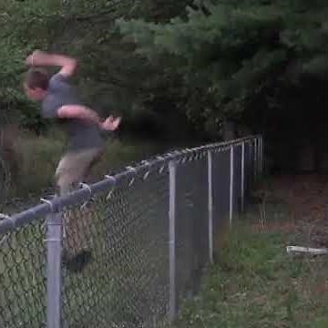 Jumping over fence fail