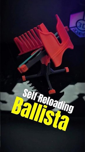3D printed self reloading Crossbow! #3dprinting #3dprinted #reload #crossbow #maker #diy