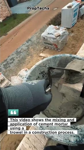 How Cement Mortar Is Applied by Hand | Masonry Work #construction #masonry #shorts
