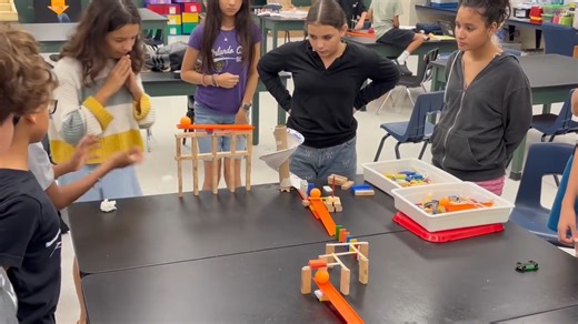 Hello from Robotics class at Glenridge Middle School! Mrs. Gruber's students designed their own Rube Goldberg machine, a chain reaction contraption that does one simple task in the most delightfully complicated way possible. Their reactions: 10/10. Well done, class -- now you get a three-day weekend! #ocps #WeAreOCPS #robotics #rubegoldbergmachine Glenridge Middle School - OCPS | Orange County Public Schools