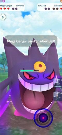 Mega Gengar Went FULL AURA MODE! 👻🔥1v2 Clutch Win! #pokemongo #1v2 #aura #gamingshorts #pokemon #gbl