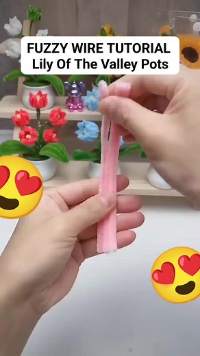 1.2M views · 19K reactions | Fuzzy Wire Flower Tutorial (Lily Of The Valley Pots) #fuzzywireflower #pipecleanerflowers #tutorial #tutorialsvideos #flowers #flowermaking #lily #reelsvideoシ #reelsviralシ #trendingreelsvideo #trendingvideo #trendingnow | It's all about Arts | Facebook