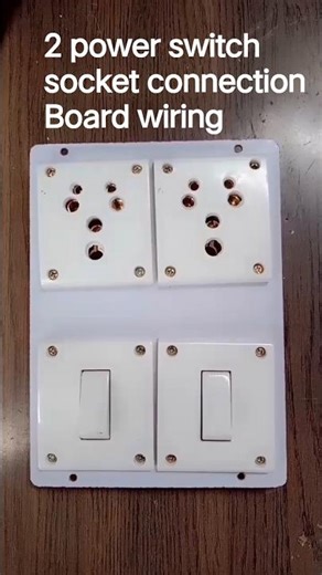 2 switch 2 socket connection kaise karen #shorts #shortsvideo #electrical