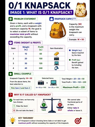 0/1 Knapsack Problem 🎒 | Dynamic Programming