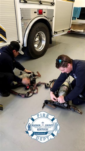 A Day at the Fire Station 🚒 Yesterday, SCBAs and turnout gear were checked, with outdated equipment removed as part of station operations. madisoncountyky.gov/fire #MadisonCountyKY #MCFD #Preparedness | Madison County Fire Department