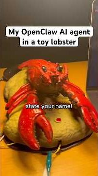 My OpenClaw AI agent in a toy lobster
