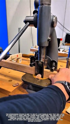 Wood Mortise Cutting Process | Precision Joinery Technique.