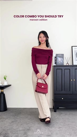 Stylish Maroon Color Combination Outfit Ideas