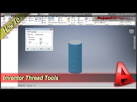 Inventor Tutorial How To Use Thread Tools
