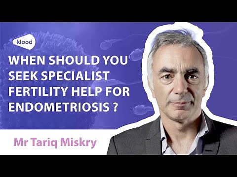 When should women with endometriosis seek specialist fertility help?