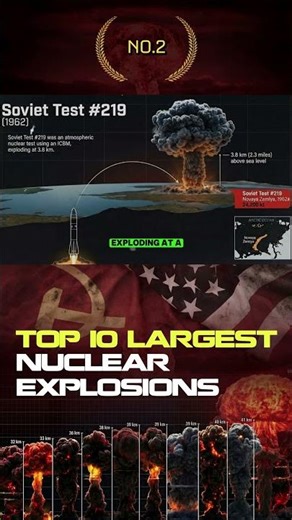The Top 10 Largest Nuclear Explosions: No 2 #atomicbomb #coldwar #documentary #nuclearscale
