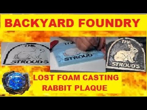 Lost Foam Casting Rabbit Plaque: Bronze Metal Casting Made using Lost Foam Process