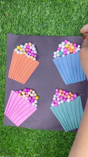 Paper popcorn 🍿 craft watch till end #shoryfeed #explore #shorts