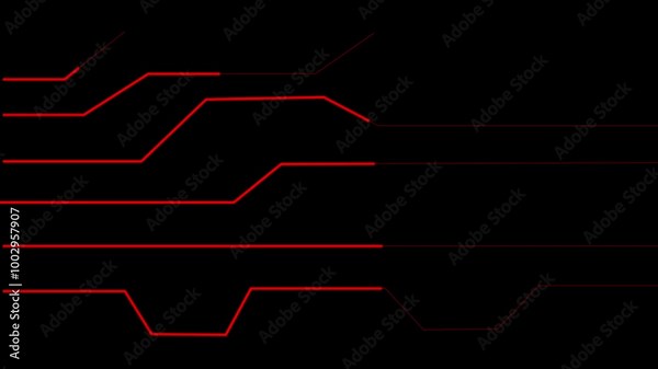 Modern circuit line animation, highlighting electronic circuits and seamless connections through dynamic motion .