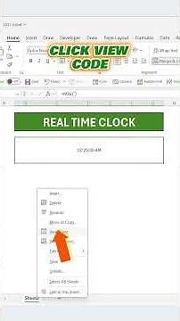 How to Make a Live Clock in Excel