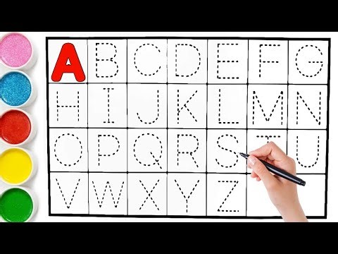 🌈ABC Alphabet Writing with Paint Colors |💖 A to Z Tracing for Kids |✨ Learning Letters with Phonics🎨