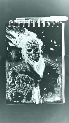 How to draw Ghost rider😈#sketch #artyoutuber #art #artclip #shorts