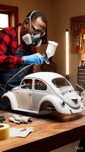 Tiny Rusty 1963 Volkswagen Beetle Herbie Restoration – Full ASMR Transformation