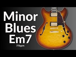 Sad Night Blues Guitar Backing Track in E Minor (Em7) l BT 586
