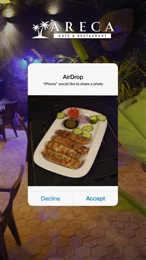 Areca Cafe & Restaurant on Instagram: "Incoming Airdrop… Areca food loading on your screen and changing your mood instantly 😍🍔 Plot No. 54/13F, Category, B Block 1, Gulistan-e-Johar, Karachi #arecacafe #karachifood #karachirestaurants #gulistanejohar"