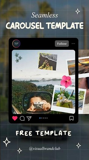 Seamless Instagram Carousel | free Canva Template