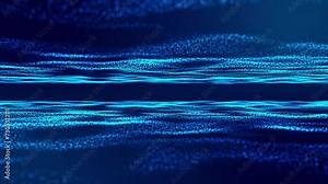 Blue 4K Particle Wave Background or Intro